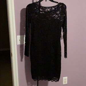 NWOT Black Lace lace dress by Ambiance in L